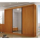 Ver imagem 1 de Guarda Roupa Casal Prime 3 Portas de Correr 6 Gavetas MDF Cinamomo Arbo Design