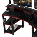 Ver imagem 7 de Conjunto 2 Peças com Mesa Gamer ME4167 com Cadeira de Escritório Diretor Tela Mesh Preto Vermelho