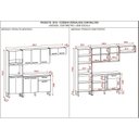 Ver imagem 4 de Cozinha Compacta 4 Peças Balcão 120cm com Tampo Versalhes Freijó/Gris
