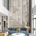 Ver imagem 3 de Lustre Pendente para Sala Pé Direito Duplo Trio Ball P7 - Branco