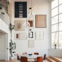 Ver imagem 1 de Lustre Pendente para Sala Pé Direito Duplo Trio Ball P7 - Branco