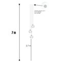 Ver imagem 4 de Lustre Pendente para Sala Pé Direito Duplo Trio Ball P7 - Branco