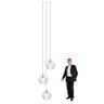 Lustre Pendente para Sala Pé Direito Duplo Trio Ball P7 - Branco - 2