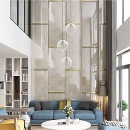 Lustre Pendente para Sala Pé Direito Duplo Trio Ball P7 - Branco - 4