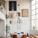 Ver imagem 1 de Lustre Pendente para Sala Pé Direito Duplo Trio Ball P7 - Branco