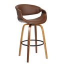Ver imagem 2 de Banqueta Nicole Pu Marrom Base Madeira 103cm - 60531