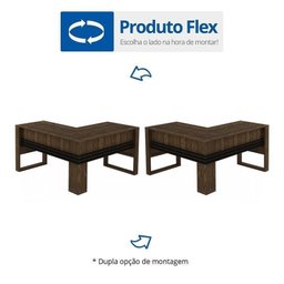 Kit 2 Peças com Escrivaninha em L com Cadeira de Escritório Diretor Tela Mesh - 8