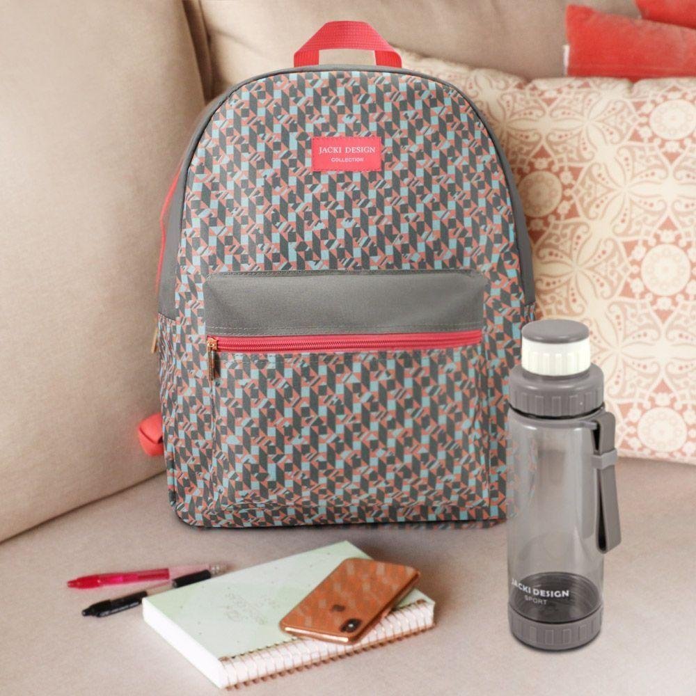 Mochila City Jacki Design Cinza Claro - 6