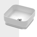 Ver imagem 2 de Cuba de Apoio Dax Rubi Fourza 38x38 Branco Acetinado Fz001ac