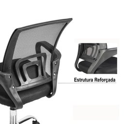 Kit 2 Peças com Escrivaninha em L com Cadeira de Escritório Diretor Tela Mesh - 14