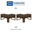 Ver mais imagens de Conjunto 2 Peças com Escrivaninha em L com Cadeira de Escritório Diretor Tela Mesh Nogal Marrom