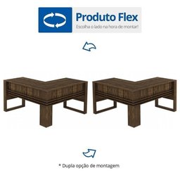 Kit 2 Peças com Escrivaninha em L com Cadeira de Escritório Diretor Tela Mesh - 8