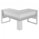 Ver imagem 6 de Conjunto 2 Peças com Escrivaninha em L com Cadeira de Escritório Diretor Tela Mesh Branco