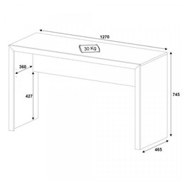 Kit 2 Peças com Escrivaninha 127cm Me4135 e Cadeira Diretor Tela Mesh Tok 3310 Espresso Móveis - 5