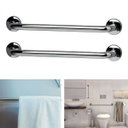 Ver imagem 1 de Alça Apoio 40Cm Aço Inox Kit 2 Uni Anti Queda Cadeirante Pcd Acessibilidade Escada Corrimao Varanda