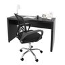 Kit 2 Peças com Escrivaninha 127cm Me4135 e Cadeira Diretor Tela Mesh Tok 3310 Espresso Móveis - 1