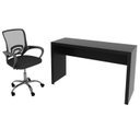 Ver imagem 2 de Conjunto 2 Peças com Escrivaninha 127cm ME4135 e Cadeira Diretor Tela Mesh Tok 3310 Espresso Móveis Preto