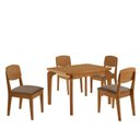 Ver imagem 2 de Conjunto Sala de Jantar Mesa Dublin Tampo em MDF e 4 Cadeiras Cleo Yescasa