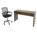 Ver imagem 2 de Conjunto 2 Peças com Escrivaninha 127cm ME4135 e Cadeira Diretor Tela Mesh Tok 3310 Espresso Móveis Marrom/Nogal