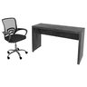 Kit 2 Peças com Escrivaninha 127cm Me4135 e Cadeira Diretor Tela Mesh Tok 3310 Espresso Móveis - 3