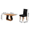 Ver imagem 3 de Mesa de Jantar 6 Lugares Amarena Mel/veludo Preto - Viero Móveis