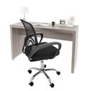 Ver imagem 1 de Kit 2 Peças com Escrivaninha 127cm Me4135 e Cadeira Diretor Tela Mesh Tok 3310 Espresso Móveis