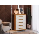 Ver imagem 2 de Cômoda Gaveteiro Paris Pés Madeira Maciça Camas Fenix