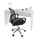 Ver imagem 1 de Kit 2 Peças com Escrivaninha 127cm Me4135 e Cadeira Diretor Tela Mesh Tok 3310 Espresso Móveis