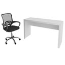 Ver imagem 2 de Conjunto 2 Peças com Escrivaninha 127cm ME4135 e Cadeira Diretor Tela Mesh Tok 3310 Espresso Móveis Branco