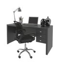 Ver imagem 4 de Kit 2 Peças com Escrivaninha 3 Gavetas com Cadeira de Escritório Diretor Tela Mesh