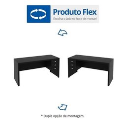 Kit 2 Peças com Escrivaninha 3 Gavetas com Cadeira de Escritório Diretor Tela Mesh - 11
