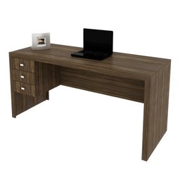Kit 2 Peças com Escrivaninha 3 Gavetas com Cadeira de Escritório Diretor Tela Mesh - 6