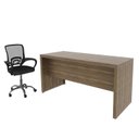 Ver imagem 4 de Kit 2 Peças com Escrivaninha 3 Gavetas com Cadeira de Escritório Diretor Tela Mesh