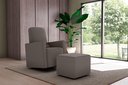 Ver imagem 1 de Poltrona Amamentação Balanço C/puff Annecy Suede Cappuccino B255 - Matrix