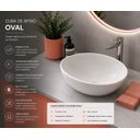 Ver imagem 6 de Cuba de Apoio Oval Branca Banheiro Sobrepor 40cm Moderna