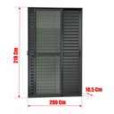 Ver imagem 4 de Porta Correr Venez. 3F.Móv.210 x 200 Elite c/Fechadura Tetra V.Liso Preto Brimak