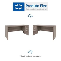 Kit 2 Peças com Escrivaninha 3 Gavetas com Cadeira de Escritório Diretor Tela Mesh - 11