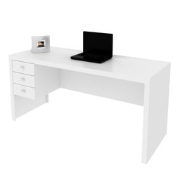 Kit 2 Peças com Escrivaninha 3 Gavetas com Cadeira de Escritório Diretor Tela Mesh - 10