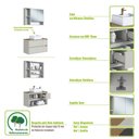 Ver imagem 5 de Armários Modulares de Banheiro Crart-CON005 4 Portas MDP 80cm Grafite Multimóveis Conjunto
