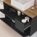 Ver imagem 4 de Armários Modulares de Banheiro Crart-CON005 4 Portas MDP 80cm Grafite Multimóveis Conjunto