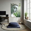 Ver imagem 1 de Quadro Decorativo Buda Sereno 70x50cm Mold Branca