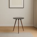 Ver imagem 1 de Mesa Lateral Redonda Tampo Fina Alta - Preto