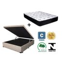 Ver imagem 5 de Cama Box Baú Casal Conforto Suede Bege + Colchão Casal Conforto Espuma D33 24x138x188