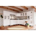 Ver imagem 4 de Módulo Cozinha Bertolini Evidence Paneleiro 7032 C/ 3 Portas (1 C/ Vidro) Branco/preto-bertolini