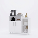 Ver imagem 6 de Armário Organizador para Sala 2 Portas com Nicho Superior Branco – Estante Decorativa