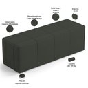 Ver imagem 4 de Puff Decorativo Living Sala de Estar 140 Cm Roma W01 Linho Verde Musgo - lyam