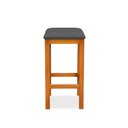 Ver imagem 2 de Banqueta Alta Decorativa Lívia para Balcão Cozinha Base em Madeira Suede Cinza