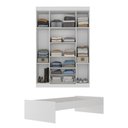 Ver imagem 5 de Jogo de Quarto Cama com Colchão Incluso e Guarda-Roupa 4 Portas 2 Gavetas Lira Multimóveis MP4837