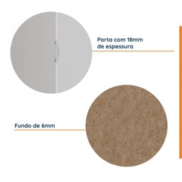 Guarda Roupa Modulado 3 Portas com Cabideiro Hera Cabecasa Madeiramadeira - 6
