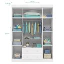 Ver imagem 6 de Dormitório Infantil Lívia Guarda Roupa, Cômoda e Berço Danny Branco - Phoenix Baby Branco